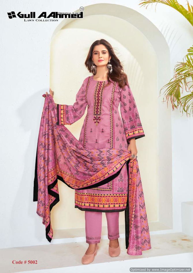 Bin Saeed Vol 5 By Gull A Ahmed Lawn Cotton Dress Material Wholesalers In Delhi
